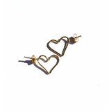 MPR x Golden Glow Earrings: Medium Heart Posts in Gold