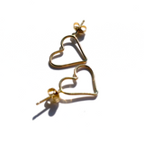 MPR x Golden Glow Earrings: Medium Heart Posts in Gold