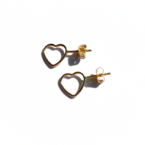 MPR x Golden Glow Earrings: Small Heart Posts