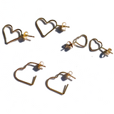 MPR x Golden Glow Earrings: Large Heart Hoop Post