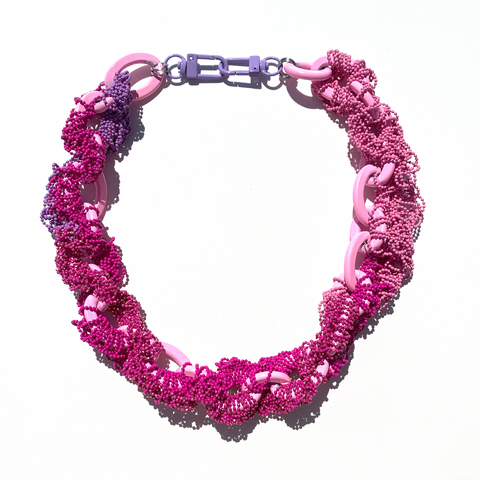 MPR x THE IMAGINARIUM: Hot Pink Chain Links Necklace