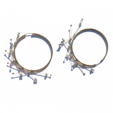 MPR x Golden Glow Earrings: XL Kriss Kross Hoops in Labradorite