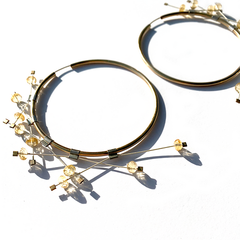 MPR x Golden Glow Earrings: XL Kriss Kross hoops in Citrine – Meghan  Patrice Riley