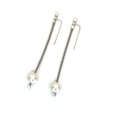 MPR Maxi Cable Collection: Pearl Line Drop Earrings