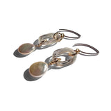 MPR x THE IMAGINARIUM: Opalescent Chain and Light Pink Pearl Drop Earrings