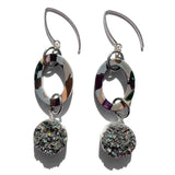 MPR x THE IMAGINARIUM: Grey Tortoise with Druzy Drop Earrings