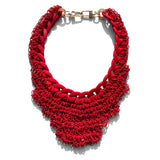 MPR x THE IMAGINARIUM: Red Ziggurat Crochet Chain Necklace