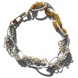 MPR x THE IMAGINARIUM: Gold+White Two-Tone Chain on White Links Necklace