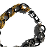 MPR x THE IMAGINARIUM: Gold+Steel Two-Tone Chain on Black Links Necklace