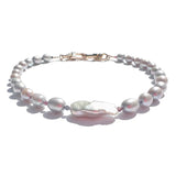 MPR x IMAGINARIUM: Pearl Melange in Silver Sparkle with Multi-Color Sapphire Necklace
