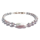 MPR x IMAGINARIUM: Pearl Melange in Silver Sparkle with Multi-Color Sapphire Necklace
