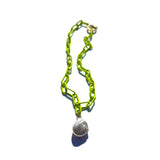 MPR x THE IMAGINARIUM: Neon Yellow Chain Pearl Pendant Necklace