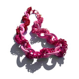 MPR x THE IMAGINARIUM: Pink+Red Chain on Pepto Pink Links Necklace