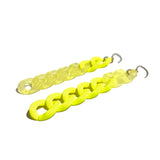 MPR x IMAGINARIUM: Curb Chain Neon Yellow Mixed Finish Earrings
