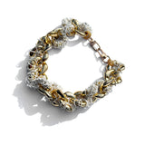 MPR x THE IMAGINARIUM: 3D Crochet Cable Chain White+Gold Necklace