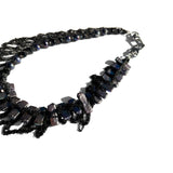 MPR x THE IMAGINARIUM: Peacock Pearl with Gunmetal Chain Asymmetrical Necklace