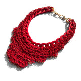 MPR x THE IMAGINARIUM: Red Ziggurat Crochet Chain Necklace
