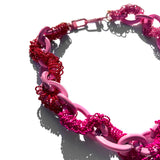 MPR x THE IMAGINARIUM: Pink+Red Chain on Pepto Pink Links Necklace