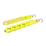 MPR x IMAGINARIUM: Curb Chain Neon Yellow Mixed Finish Earrings
