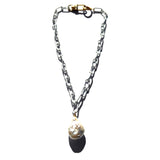 MPR x THE IMAGINARIUM: Bright White Pearl Chain Drop Necklace