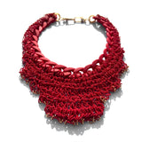 MPR x THE IMAGINARIUM: Red Ziggurat Crochet Chain Necklace