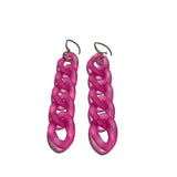 MPR x THE IMAGINARIUM: Curb Chain Smoky Pink 5 Chain Earrings