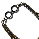 MPR x THE IMAGINARIUM: Bronze Drip Crochet Chain Swarovski Pearl Necklace