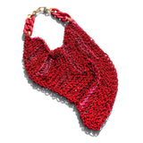 MPR x THE IMAGINARIUM: Red Triangle Crochet Kerchief Necklace