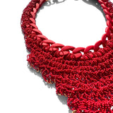 MPR x THE IMAGINARIUM: Red Ziggurat Crochet Chain Necklace