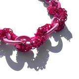 MPR x THE IMAGINARIUM: Pink+Red Chain on Pepto Pink Links Necklace
