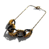 MPR x THE IMAGINARIUM: 5 Black Links with Gold Caviar Necklace