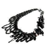 MPR x THE IMAGINARIUM: Peacock Pearl with Gunmetal Chain Asymmetrical Necklace