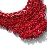 MPR x THE IMAGINARIUM: Red Ziggurat Crochet Chain Necklace