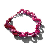 MPR x THE IMAGINARIUM: Pink+Red Chain on Pepto Pink Links Necklace