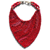MPR x THE IMAGINARIUM: Red Triangle Crochet Kerchief Necklace