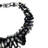 MPR x THE IMAGINARIUM: Peacock Pearl with Gunmetal Chain Asymmetrical Necklace