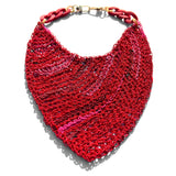 MPR x THE IMAGINARIUM: Red Triangle Crochet Kerchief Necklace