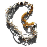 MPR x THE IMAGINARIUM: Gold+White Two-Tone Chain on White Links Necklace
