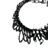 MPR x THE IMAGINARIUM: Peacock Pearl with Gunmetal Chain Asymmetrical Necklace