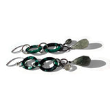 MPR x THE IMAGINARIUM: Forest Green with Tourmalinated Quartz Double Drop Earrings