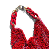 MPR x THE IMAGINARIUM: Red Triangle Crochet Kerchief Necklace