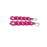 MPR x THE IMAGINARIUM: Curb Chain Smoky Pink 5 Chain Earrings