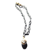 MPR x THE IMAGINARIUM: Bright White Pearl Chain Drop Necklace