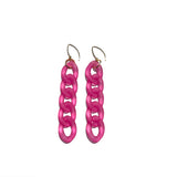 MPR x THE IMAGINARIUM: Curb Chain Smoky Pink 5 Chain Earrings