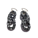 MPR x IMAGINARIUM: Bubble Black Splatter 3 Chain Earrings