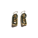 MPR x IMAGINARIUM: Bubble Oval+Rectangle Deco Gold Earrings