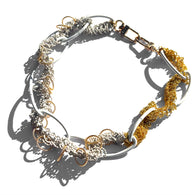 MPR x THE IMAGINARIUM: Gold+White Two-Tone Chain on White Links Necklace