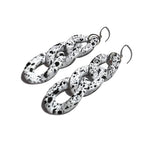 MPR x IMAGINARIUM: Bubble White Splatter 3 Chain Earrings
