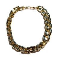 MPR x IMAGINARIUM: Bubble Chain Rectangle and Curb Chain Mashup Single Strand in Gold