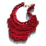 MPR x THE IMAGINARIUM: Red Ziggurat Crochet Chain Necklace